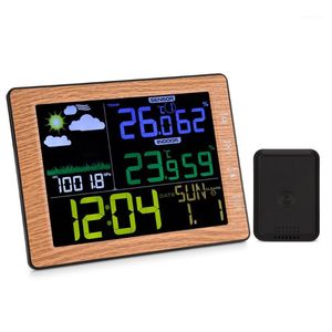 Other Clocks & Accessories TS - 8210 Barometer Indoor Outdoor Temperature Humidity Digital Alarm Clock Weather Station Wall Temperature1