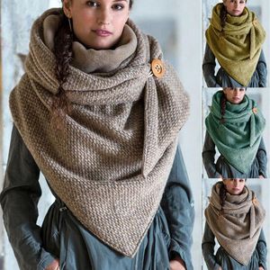 Calore autunnale e invernale per adulti, bavaglino imbottito, morbida sciarpa lavorata a maglia, abbigliamento coordinato, moda, semplice e versatile, fazzoletto da collo spesso