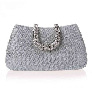 NXY Evening Bags Luxy Moon Women Crystal U Diamant Clasp Koppling Väskor Glitter Silver Kväll Guld Party Purse Kvinna Handväska 220210