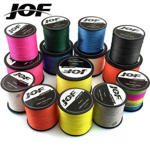 2pc Jof PE Sixed Fishing Line 500m 300m 100m 8 fios 4 fios Multifilames Fishing Line Free de pesca de carpa 10-120lb W220307