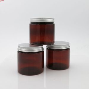 20 X 200ml Empty Amber PET Jar With Aluminum Cap Sealgood qualtity