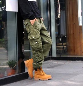 Fashion Womens Cargo Pants Casual Harem Tactical Military Girl Trousers Multi Pockets Joggers Streetwear Pants Solid Candy Color Plus Size