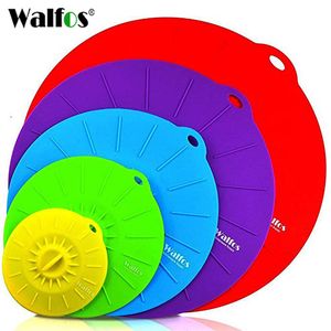 Set walfos di 5 ciotola a microonde in silicone Cover Cover COUCINA PER COPERCHI