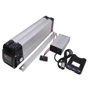 Silver Fish Ebike Battery Pack 36V 10AH 12AH 15AH 250W 500W Elektriska cykelbatterier med 42V laddare