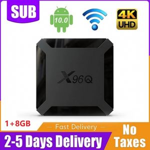 Код d'abonnent de 12 mois et lecteur multimdia android 9.0 x96q (1 + 8 go) décodeur Quad Core Amlogic S905W Expédié Depuis La France