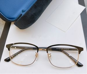Newarrival Star Small Rectangular Men Optical Glasses Frame 53-18-145 for Prescription plank+metal designed eyebrow eyeglasses fullset case