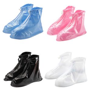 Capas de chuva masculinas femininas capas de botas de chuva capas de PVC reutilizáveis antiderrapantes camada interna impermeável WH0255