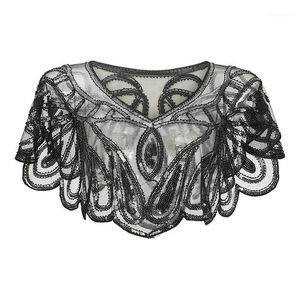 Wholesale vintage bolero wedding for sale - Group buy Scarves Women s s Short Wedding Wrap Bridal Shawl Gatsby Art Deco Vintage Evening Bolero Cape Flapper Cover Up Summer Capelet1