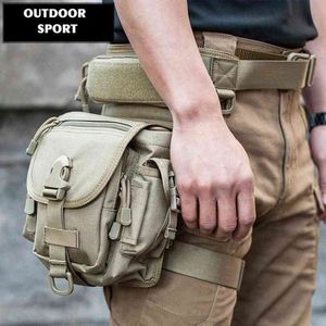 Waist Pouch Military Outdoor Leg Bag 800D Oxford Waterproof Military Tactical Bag for Travel Motorcycle Riding Y1227