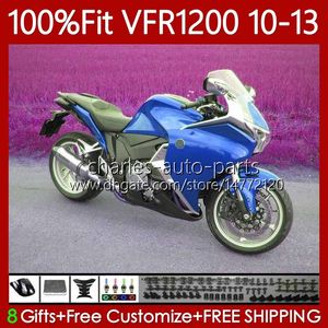 Bodys Wstrzyknięcie dla Honda Crosstourer VFr1200f VFR 1200 RR CC 2010 2011 2012 2013 76NO.98 VFR1200RR VFR-1200 10-13 VFr1200x VFr1200 F X 10 11 12 13 Owalnia błyszczący niebieski