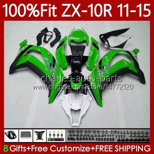 Kawasaki Vücut Ninja ZX için Enjeksiyon Kalıbı 10R 1000CC 10 R 2011-2015 101NO.18 ZX-10R ZX1000 C ZX10R 11 12 13 14 15 ZX-1000 2011 2012 2013 2014 2015 OEM FABRİKA FABRİKASI YEŞIL