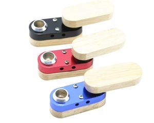 Pipa di legno pieghevole simile alla sigaretta di tabacco Monkey E-Pipe Vaporizzatore portatile pieghevole WoodMetal Smoking