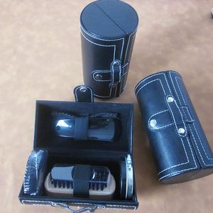 5 pcs kit de caixa de cilindro portátil brilhar pincéis polonês conjunto ferramenta de cuidados de calça de couro escova de sapato de couro escova de limpeza de casa 201021