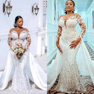 Vestidos de casamento moderno africano vestidos de casamento applique vestidos de noiva plus size com trem destacável personalizar robe de soirée