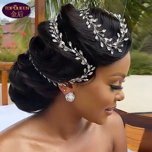 Trançado longo círculo strass tira de cocar de cristal nupcial headwear coroa rhinestone com casamento jóias acessórios de cabelo diamante coroas nupciais