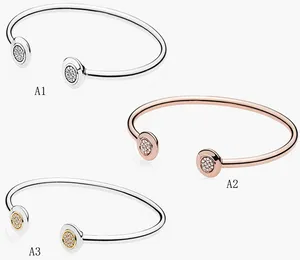 Bela jóias autêntica 925 esterlina prata bead se encaixar pandora charme pulseiras rosa ouro redondo moda de segurança aberto cadeia de segurança pingente diy pérolas