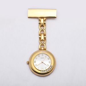 Медсестра карманные часы клипсов фоблей из нержавеющей стали лацкор петли брошь высочайшее качество розовое золото FOB Crystal Crystal Watch