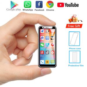 Super mini Pocket Cell Phones Original Melrose Quad Core Luxury Telephone GPS WIFI Face ID Android 8.1 Smartphone Small Mobile Phone Google Play Store Free Case