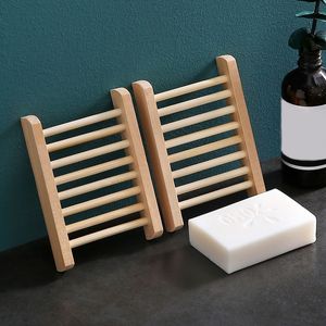 1PCS Natural Wood Soap Dish Bathroom Accessories Home Storage Organizer Bath Shower Plate Durable Portable Soap Tray Holder
