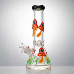 Wholesale straight fab for sale - Group buy Mushroom Shape Straight Tube Glass Bong Fab Egg Hookahs diffused Downstem Glow In The Dark Dab Rigs Water Pipes Oil Rig LXMD20105