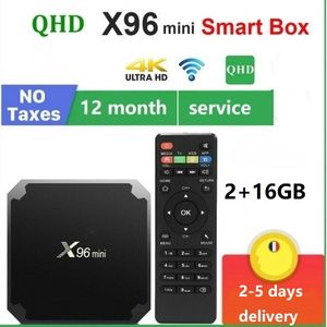 코드 d 'abonnement de 12 mois et recteur 멀티 미디어 안드로이드 9.0 x96mini (2 + 16 Go) Décodeur Quad Core Amlogic S905W Expédie Depuis La France