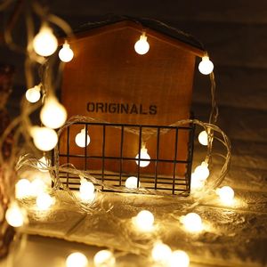 LED String Licht Fee Kleine Kugel Flimmern Funkelnde Flash Girlande Lampe Indoor Outdoor Dekoration USB Batterie Betrieben Weihnachten Y201020