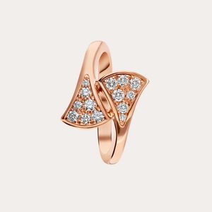 Buigari toppkvalitetsring lyx smycken damer stud diamanter 18k guldpläterad designer officiella reproduktioner högsta diskvalitet för kvinna band premium gåvor