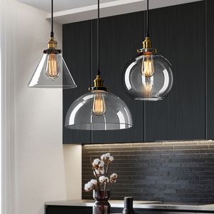 Vintage Pendant Lights Glass wall lamps Loft Industrial Hang lamp Lamparas De Techo Colgante Modern Lustre Pendent lamp