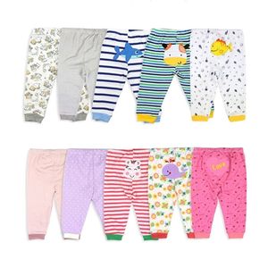 [/lot Zufällige Farbe] Cartoon Druck Baby Hosen Baumwolle Baby Leggings Frühling Herbst Kleinkind Junge Hosen Neugeborenen Kleidung LJ201012