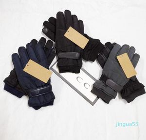 Wasserdichte Handschuhe für Herren und Damen, modisch, mit Buchstabendruck, verdickt, warm halten, Handschuh für Outdoor-Sportarten, reine Baumwolle