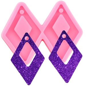 Wholesale resin craft moulds for sale - Group buy Baking Moulds L M S Shiny Square Shape DIY Epoxy Earrings Fashion Jewelry Resin Craft Mould Keychain Silicone Molds