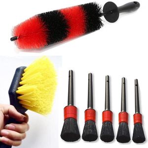 Car Sponge Tire Brush Detailing Set For Cleans Dirty Tires Releases Dirt And Road Grime Short Handle Easy Scrubbing1