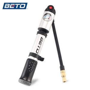 BETO Air 2 in 1 Ammortizzatore Pneumatico 2 Fasi Mini Pompa per Bici con Manometro per Forcella Sospensione Posteriore Mountain Bike Schrader Presta 220225