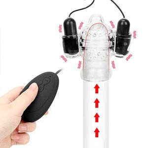 NXY Cockrings 20 Speed ​​Glans Trainer Massage Male Masturbator Cock Ring Delay Ejaculation Sexleksaker för män Penis Head Vibrator 0215