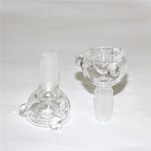 hookahs glas rökskål 14mm 18mm manlig gemensam klar torr ört