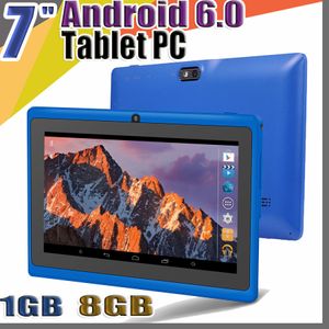 848 Allwinner A33 Quad Core Q88 Tablet PC Dual Camera 7" 7 inch capacitive screen Android 6.0 1GB 8GB Wifi Google play store flash C-7PB