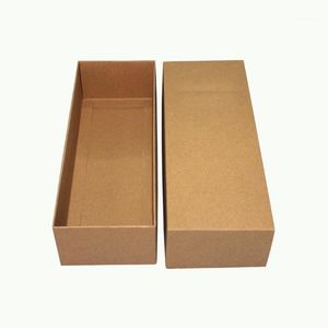 Present Wrap Kraft Paper Tray Type Box Men bowtie slipsförpackningslådor 14 x 7 3 cm 50 st