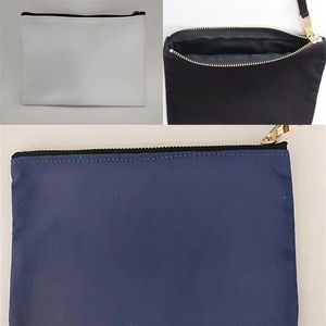 Solid Color Wallet Thick Canvas Blank Wash Make Up Wash Arrangement Clutch Bag Polychromatic Mobile Phone Storage Bags Hot Sale 10wya M2