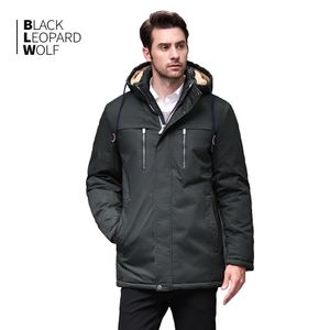 Blackleopardwolf الشتاء سترة الرجال أزياء معطف سترة معطف سميكة مريحة الأصفاد معطف قابل للفصل BL-6605 201214