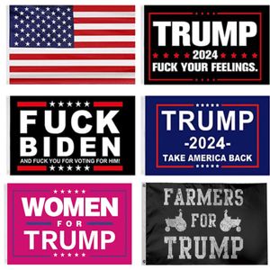 Trump rosa 2024 bandeira f biden bandeiras 3x5 ft faz américa grande novamente ao redor da borda com dois botões de bronze trunfo para mulheres - 4 padrões) HH21-379
