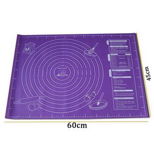 Pastry Boards Silicone Pad Baking Mat Sheet Extra Stor Pizza Deg Non-Stick Maker Holder Köksredskap 45x60cm