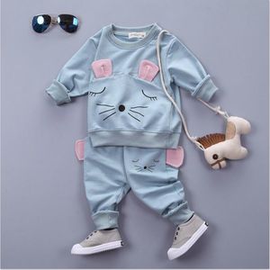 Spring Baby Boys Girls Casual Clothes Kids T-Shirt Pants 2Pcs/Sets Infant Cotton Clothing Set Children Fashion Tracksuit