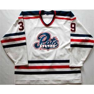 Real Men real Full embroidery #39 1996 Curtis Tipler Regina Pats Game Worn Hockey Jersey or custom any name or number Jersey