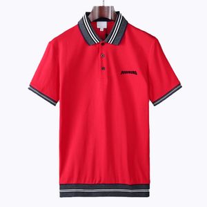 Polo da uomo firmata polo top tshirt T-shirt tees luxuy T-shirt da ricamo per uomo magliette polo bottoni bavero cotone tinta unita top sciolto all'ingrosso