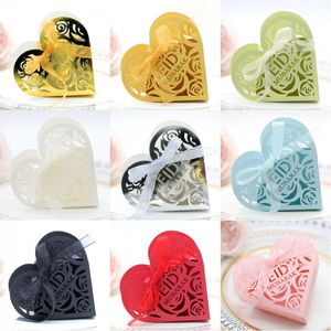 Eid Mubarak Party Candy Box Hollow Rose Eids Multi-Color Snack Sugar Choklad Presentväska Ramadan Muslim Bröllop Candy Case