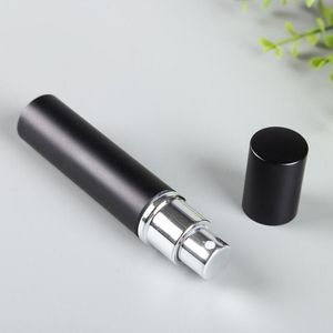 Black 10cc 10ml mini frasco portátil de pulverizador vazio frasco de perfume de perfume atomizador atomizador