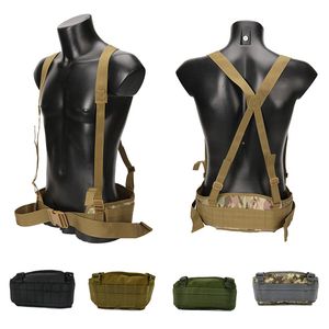 Tactical ombro-cinturão de engrenagem esportiva ao ar livre Airsoft Equipment Hunting Shooting Molle Chest Rig Belt no10-202