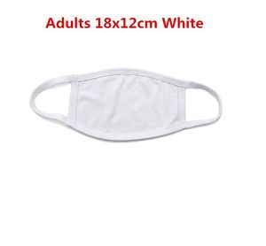 Us Stock Blanks Sublimation Face Mask Adults Kids Double Layers Dust Prevention Mask for Diy Heat Transfer Print Dhl Free Shipping