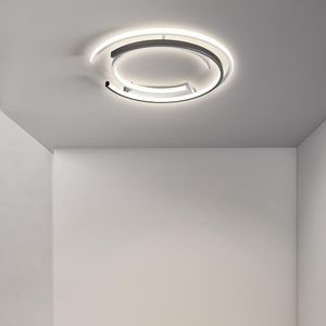 Avizeler basit siyah beyaz lider led modern ışıklar yaşam yemek odası yatak odası ev kapalı aydınlatma lambası dimmable ile uzaktan