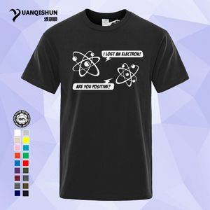 Yuanqishun grappige T shirt Ik verloor een elektronen t shirt wetenschap physics geek nerd mode katoenen korte mouwen Tee C